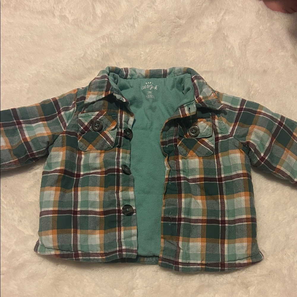 Cat & Jack Multicolor Plaid Button-Down Shacket